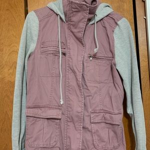 zip up hooded jacket!